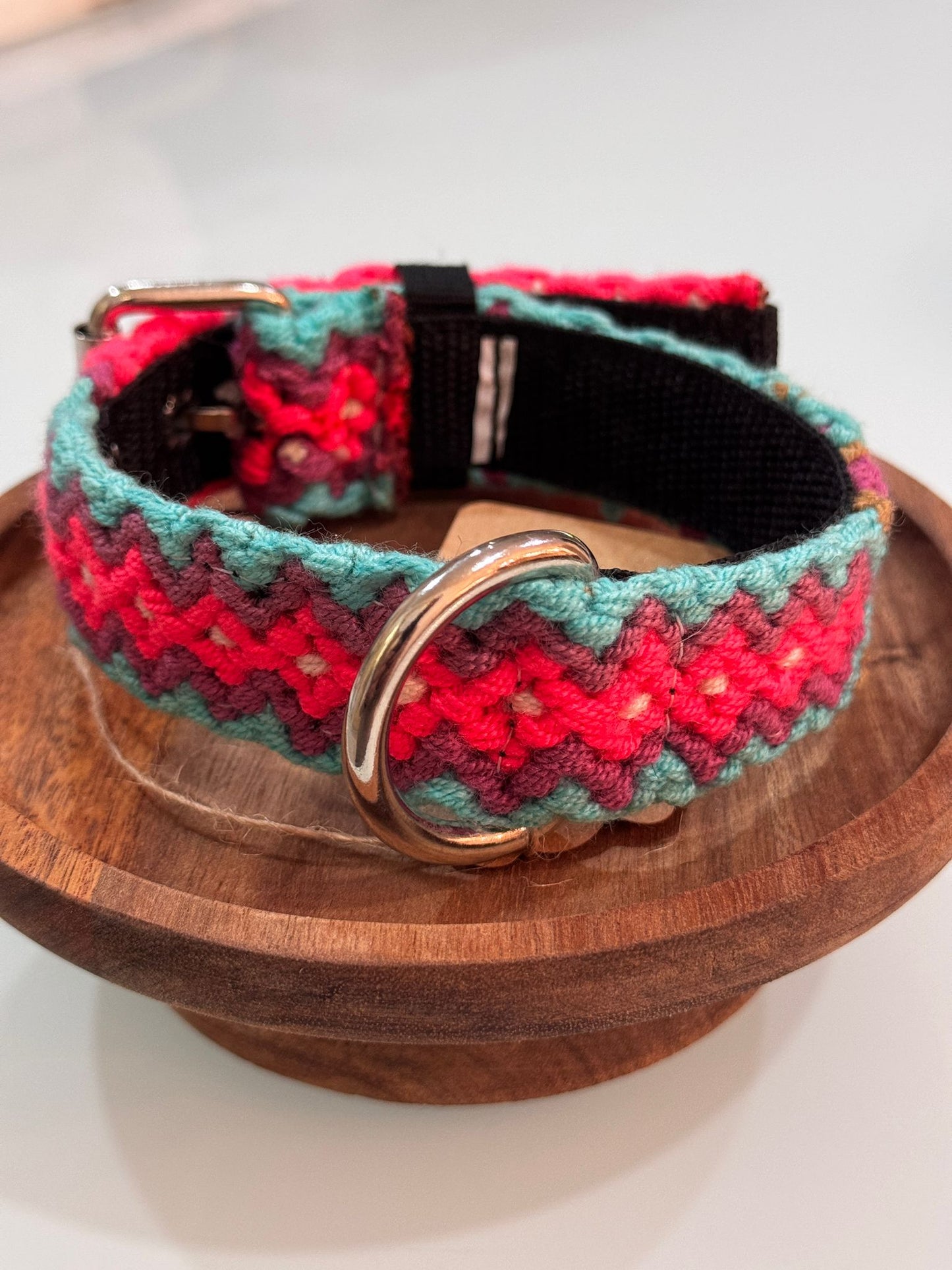 Wayuu Dog Collar - Fully Threaded Design - Small (15.5 inches)