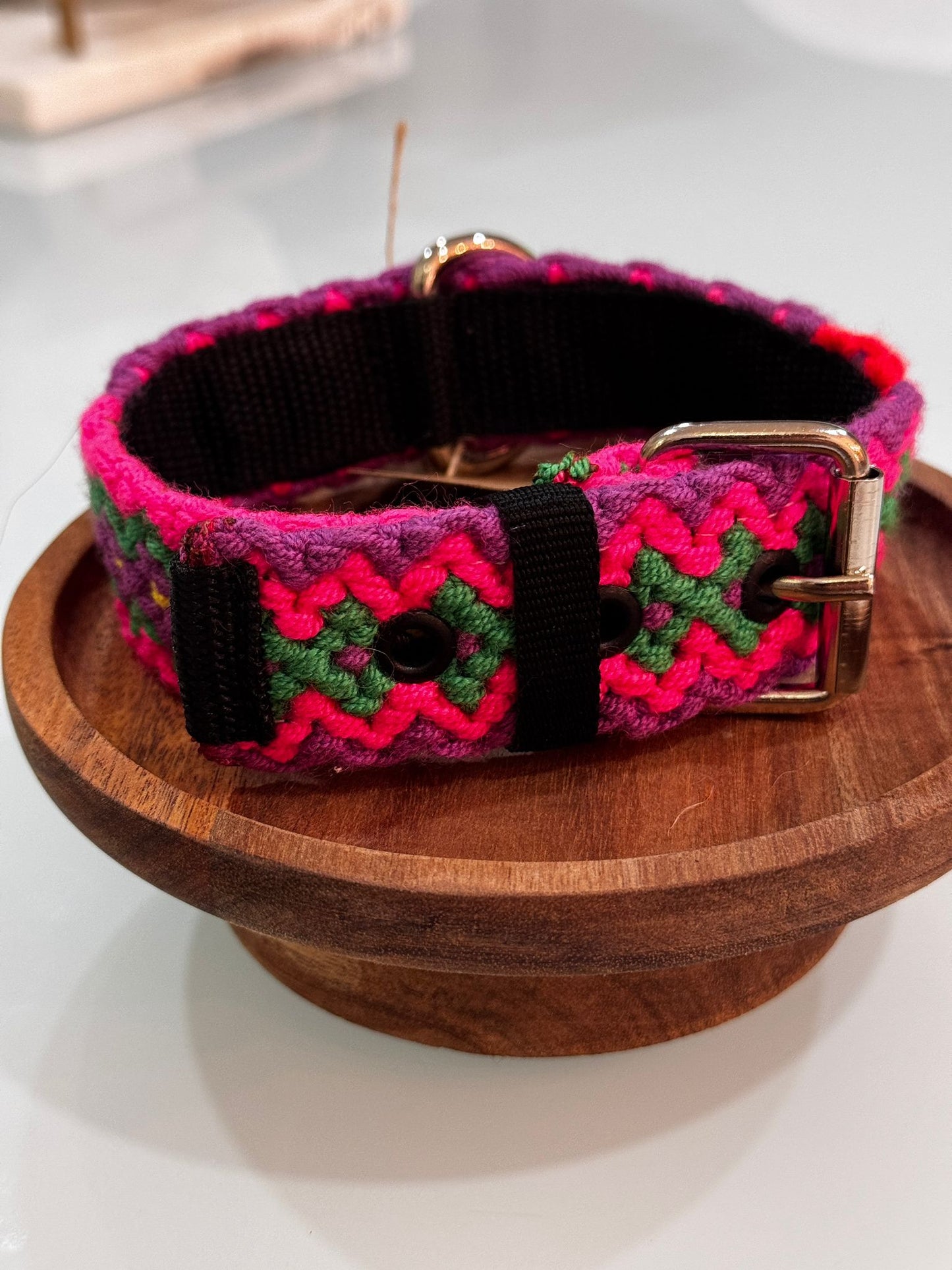 Wayuu Dog Collar - Fully Threaded Design - Small (15.5 inches)