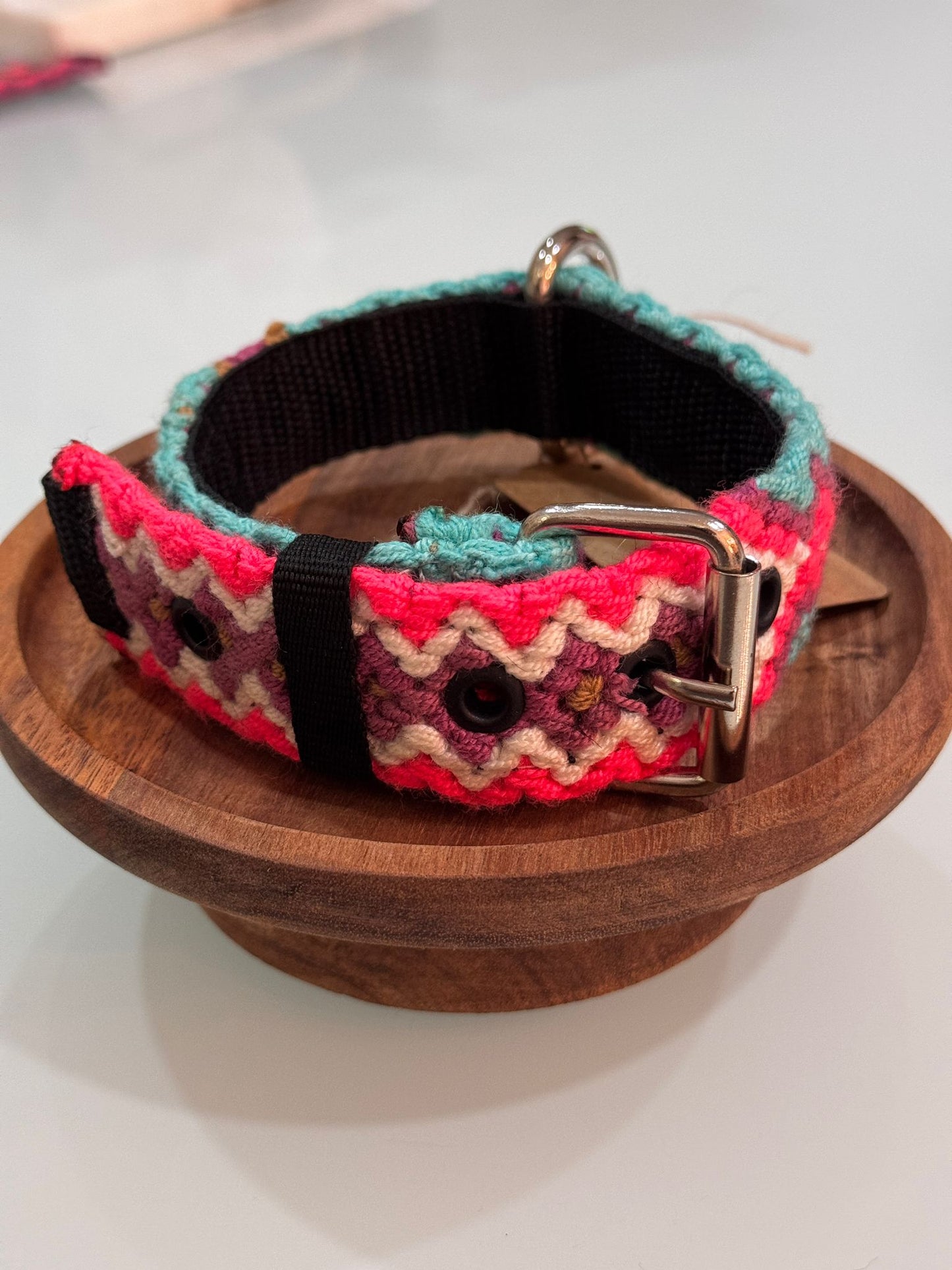 Wayuu Dog Collar - Fully Threaded Design - Small (15.5 inches)