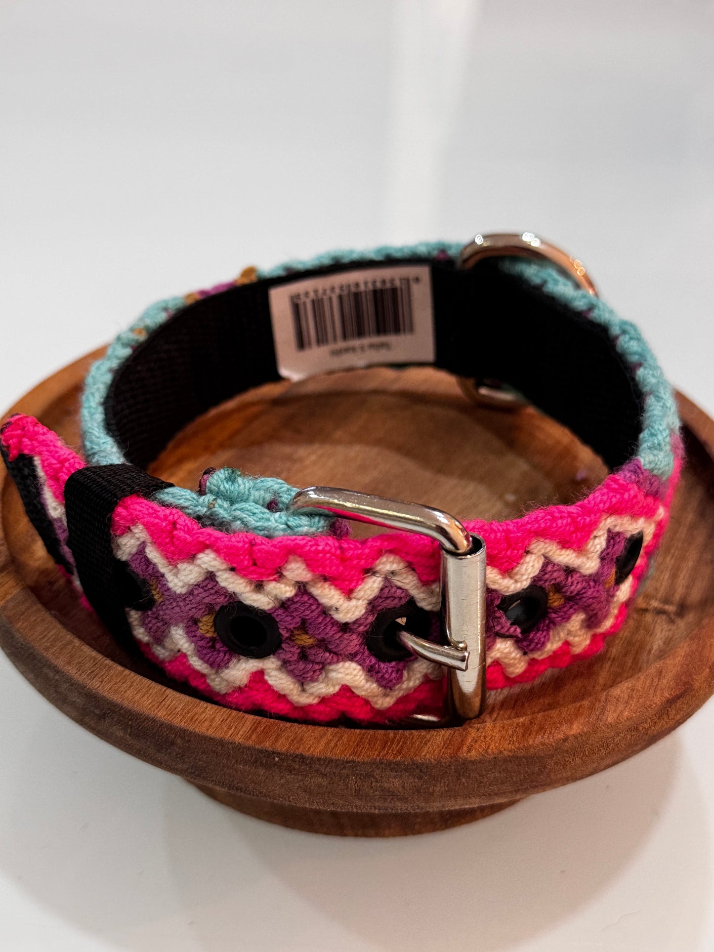 Wayuu Dog Collar - Fully Threaded Design - Small (15.5 inches)