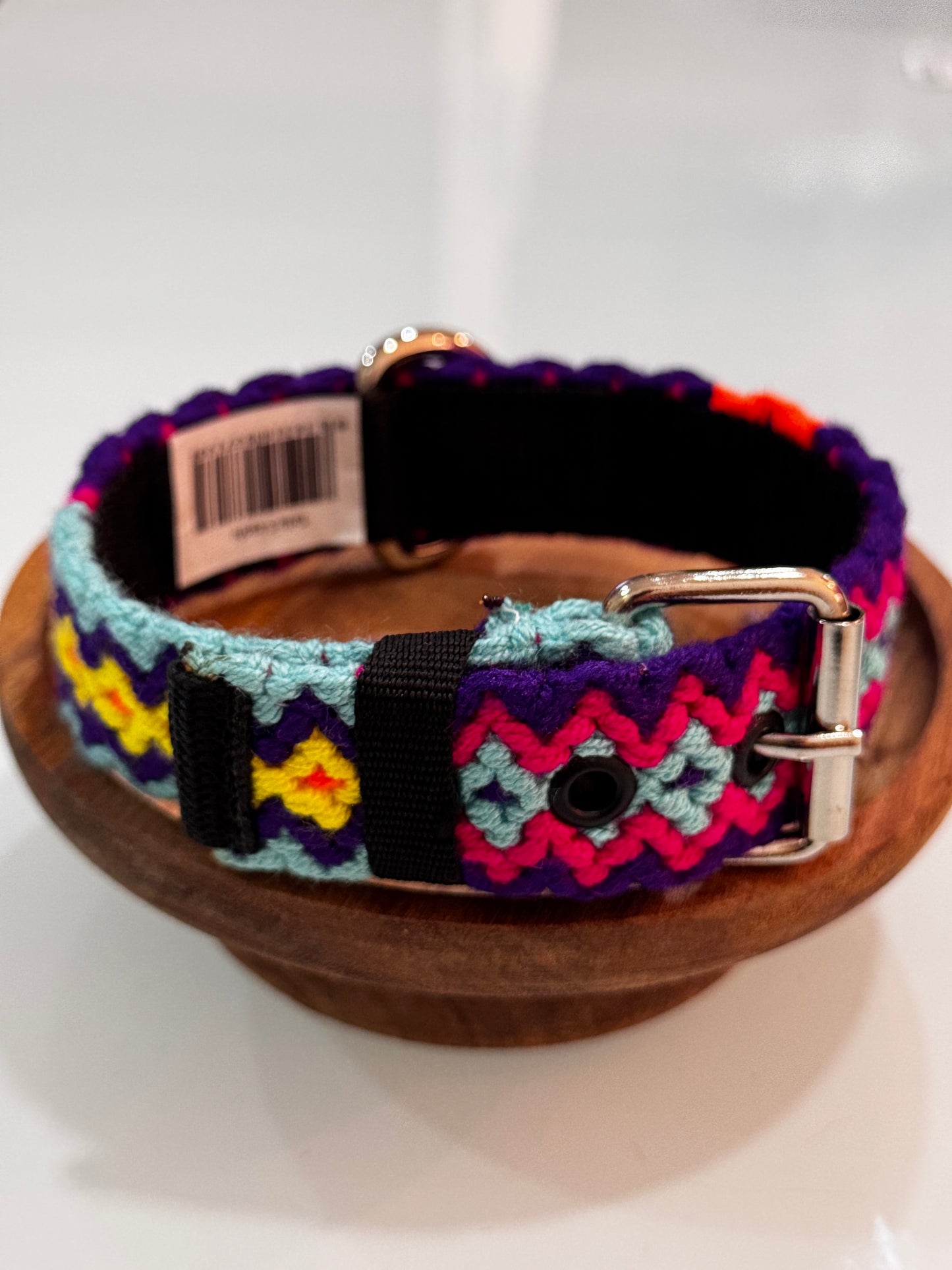 Wayuu Dog Collar - Fully Threaded Design - Small (15.5 inches)