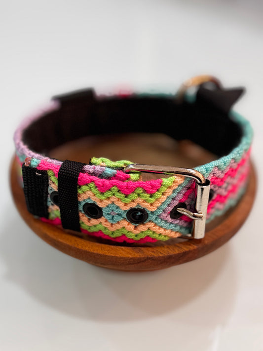 Wayuu Dog Collar - Fully Threaded Design - Medium (16.5 inches)